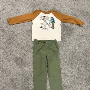 Garanimals Dinosaur Brown and Cream Tee